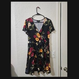 Fortune + Ivy Floral Wrap Dress